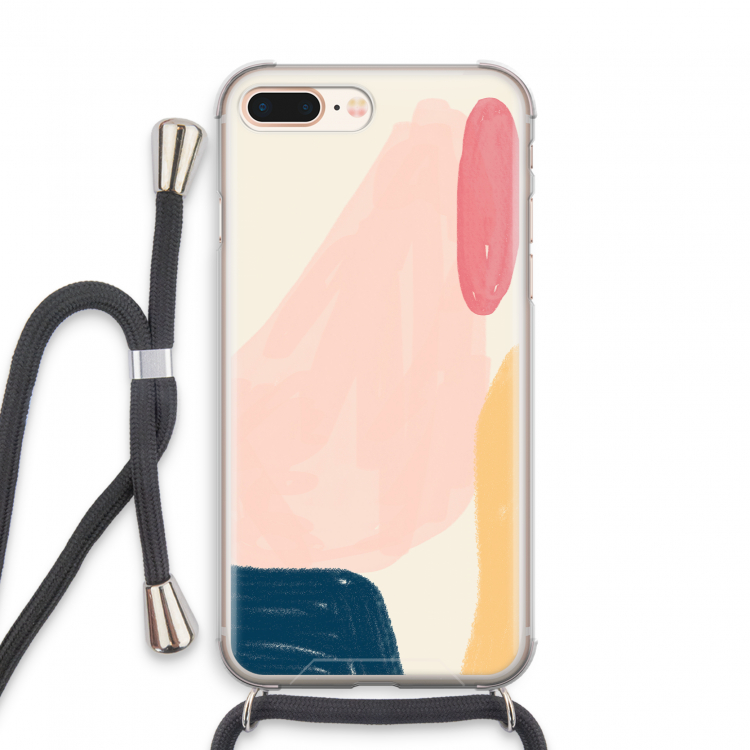 Saturday Flow: iPhone 8 Plus Transparant Hoesje met koord