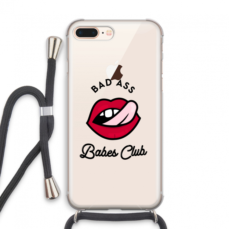 Badass Babes Club: iPhone 8 Plus Transparant Hoesje met koord