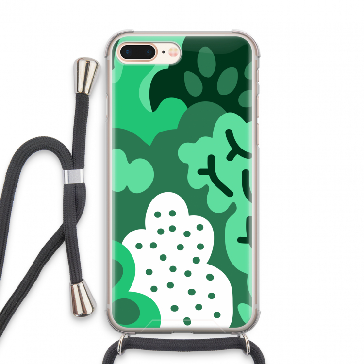 Bushes: iPhone 8 Plus Transparant Hoesje met koord