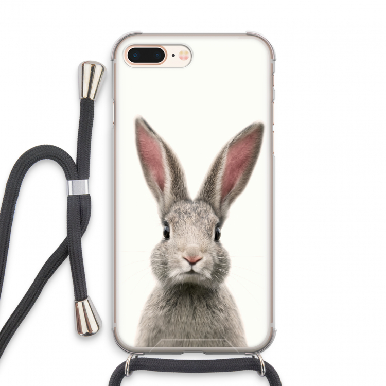 Daisy: iPhone 8 Plus Transparant Hoesje met koord