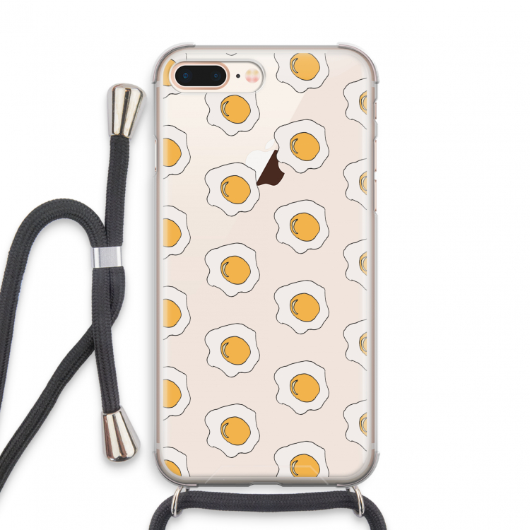 Bacon to my eggs #1: iPhone 8 Plus Transparant Hoesje met koord