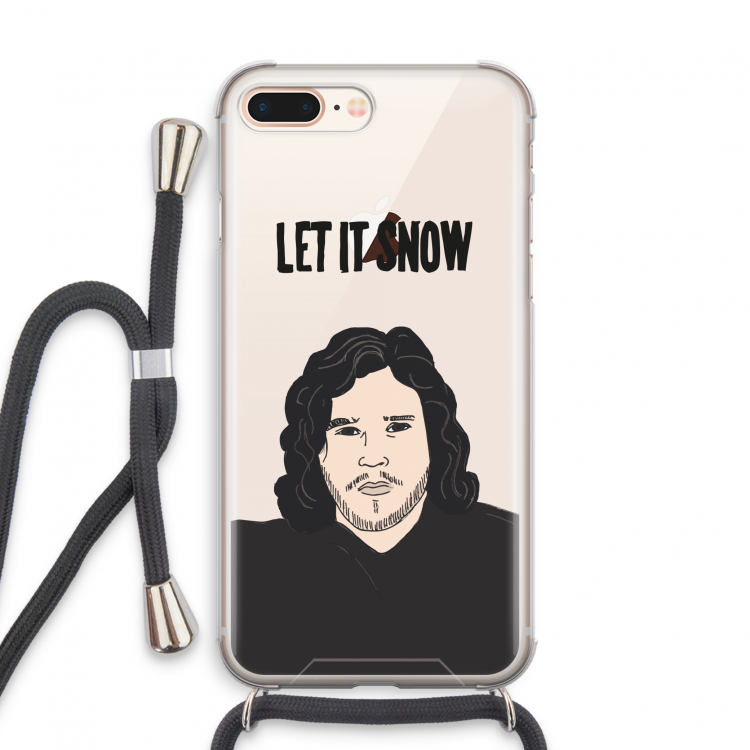 Let It Snow: iPhone 8 Plus Transparant Hoesje met koord
