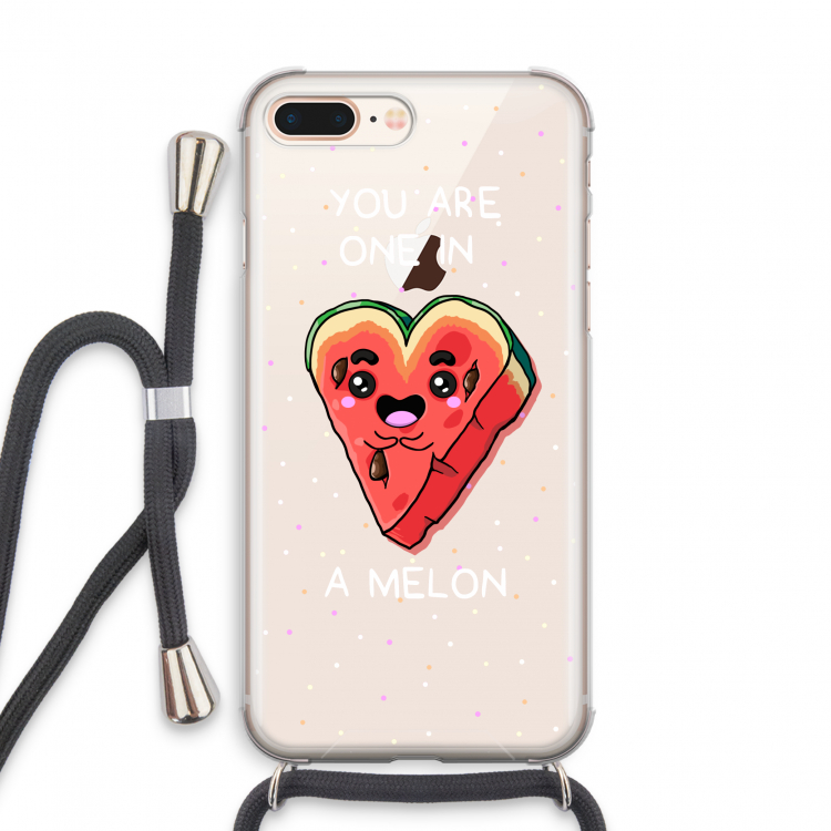 One In A Melon: iPhone 8 Plus Transparant Hoesje met koord