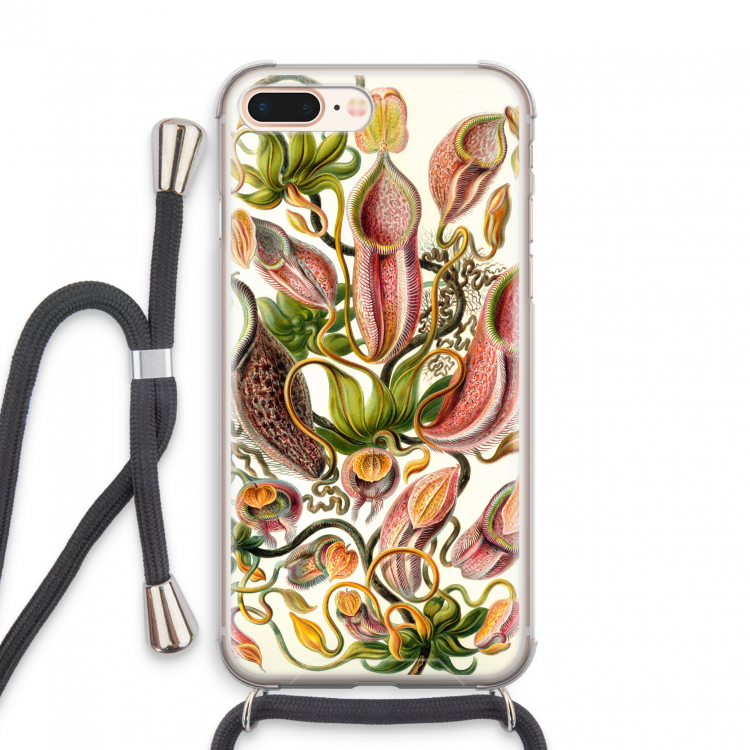 Haeckel Nepenthaceae: iPhone 8 Plus Transparant Hoesje met koord