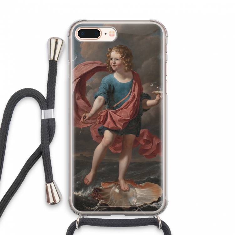 Soap Bubbles: iPhone 8 Plus Transparant Hoesje met koord