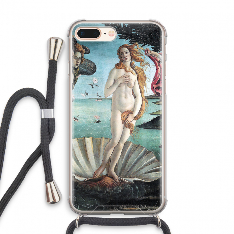 Birth Of Venus: iPhone 8 Plus Transparant Hoesje met koord