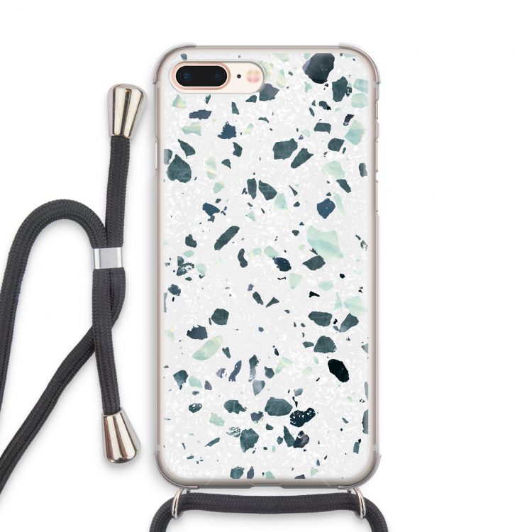 Terrazzo N°2: iPhone 8 Plus Transparant Hoesje met koord