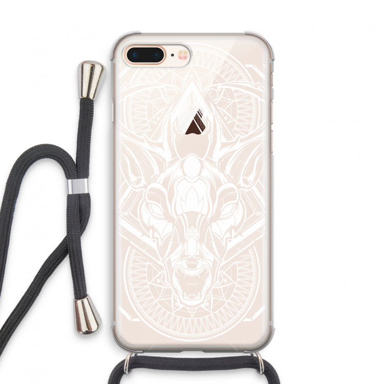 Oh Deer: iPhone 8 Plus Transparant Hoesje met koord