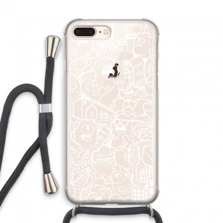Vexx City #2: iPhone 8 Plus Transparant Hoesje met koord