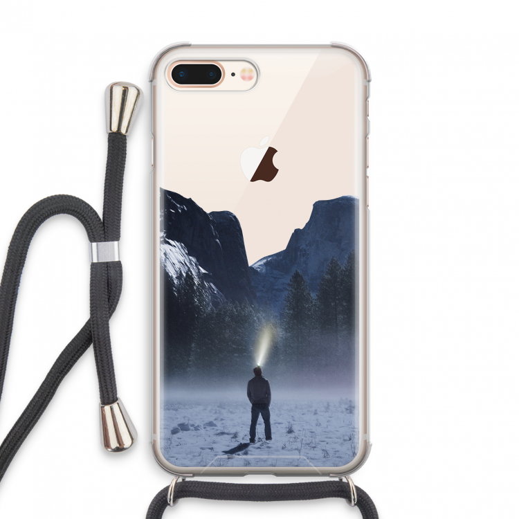 Wanderlust: iPhone 8 Plus Transparant Hoesje met koord