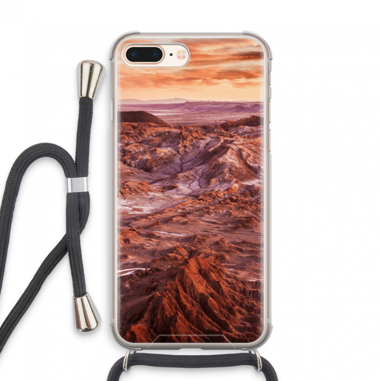 Mars: iPhone 8 Plus Transparant Hoesje met koord