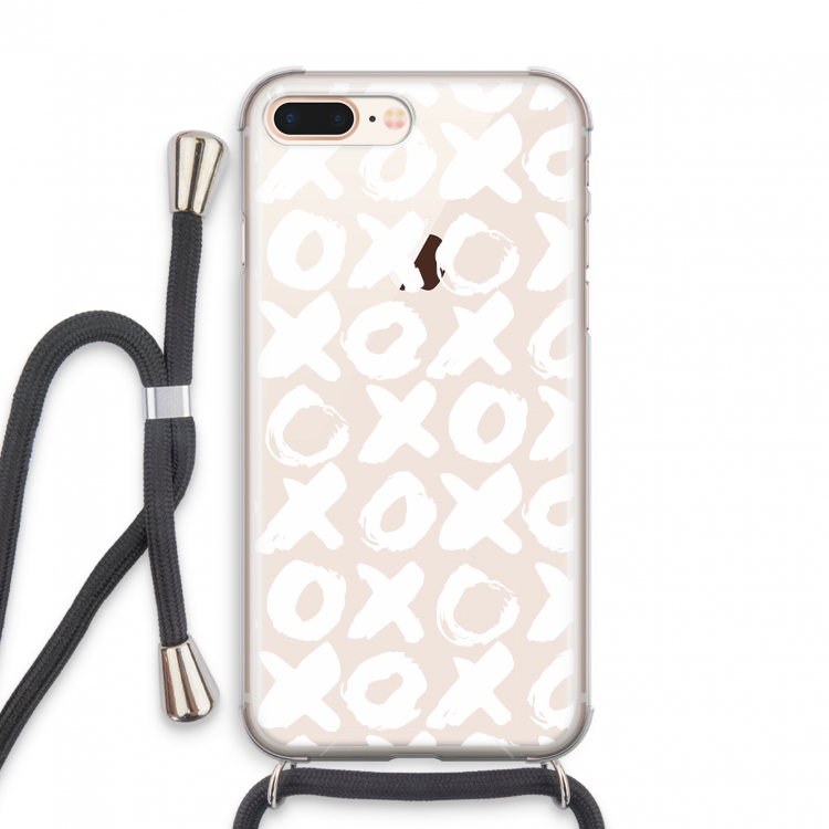 XOXO: iPhone 8 Plus Transparant Hoesje met koord