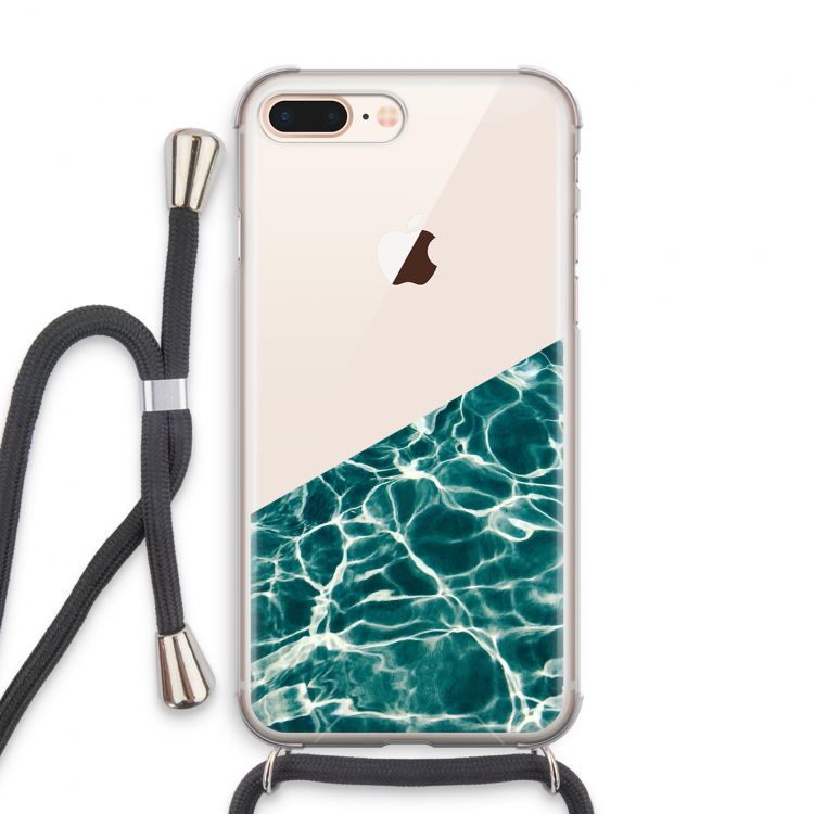 Weerkaatsing water: iPhone 8 Plus Transparant Hoesje met koord