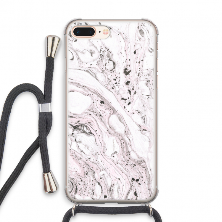 Mengelmoes: iPhone 8 Plus Transparant Hoesje met koord