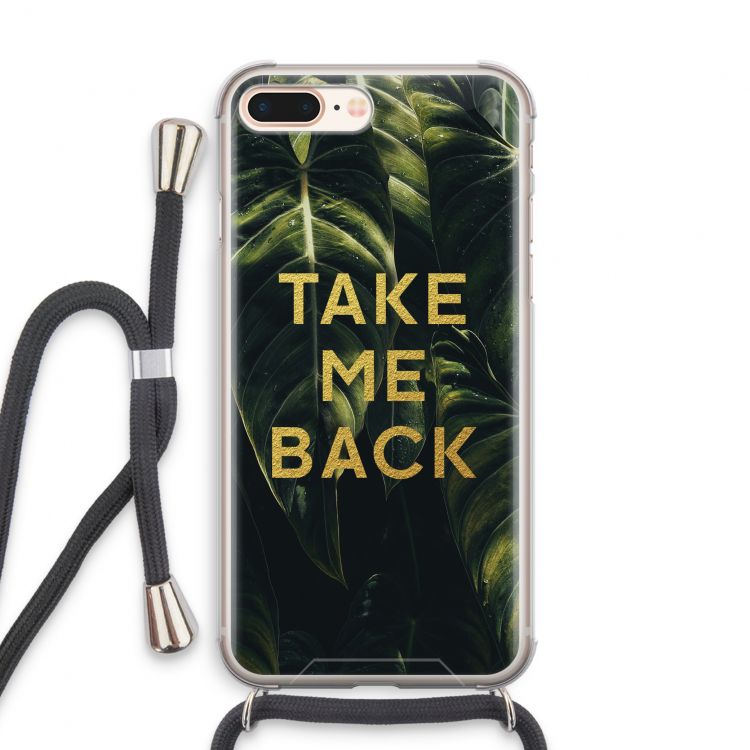 Take me back: iPhone 8 Plus Transparant Hoesje met koord