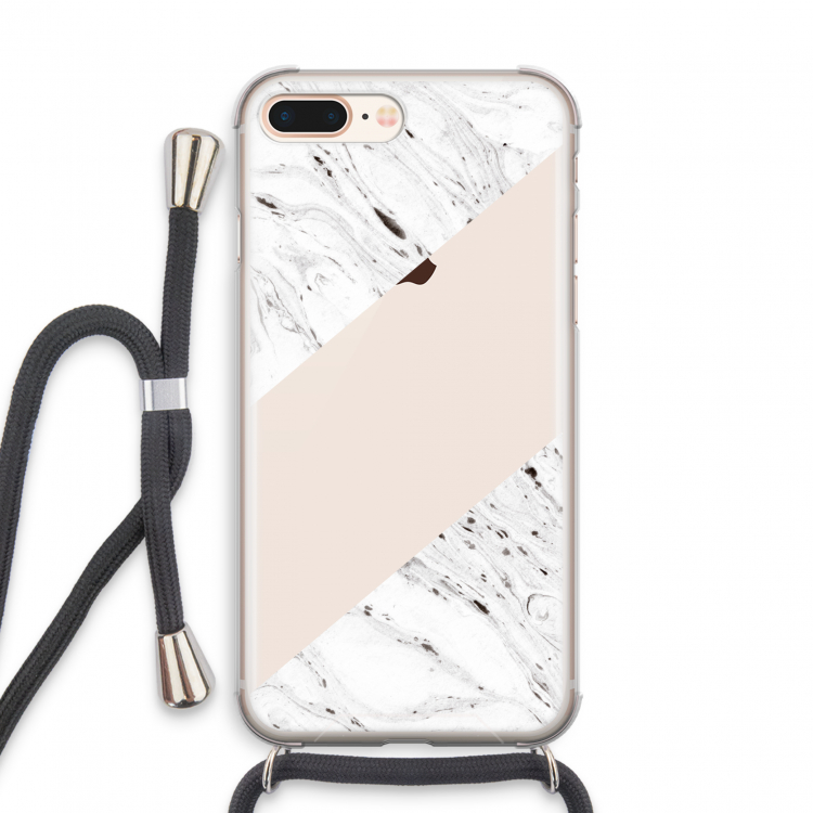 Biggest stripe: iPhone 8 Plus Transparant Hoesje met koord