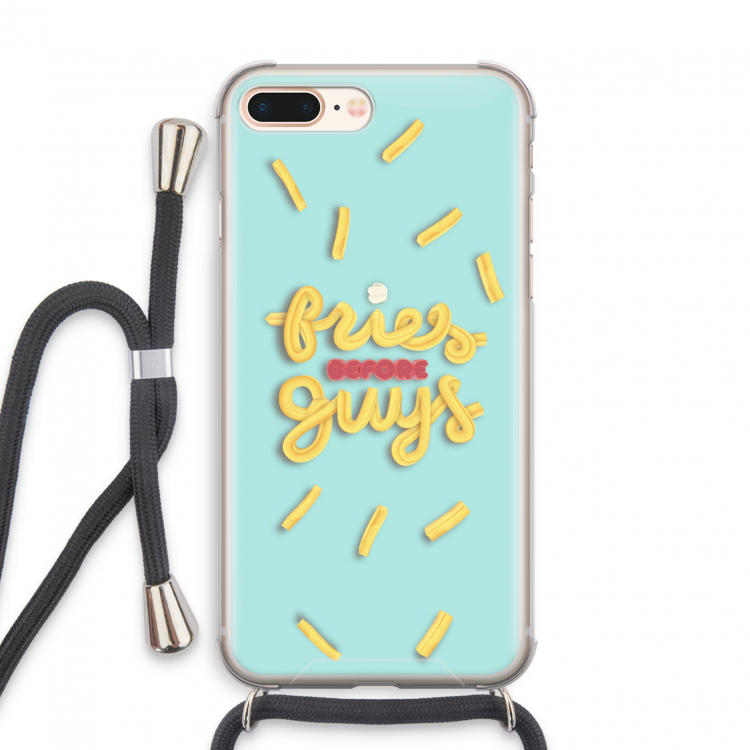 Always fries: iPhone 8 Plus Transparant Hoesje met koord