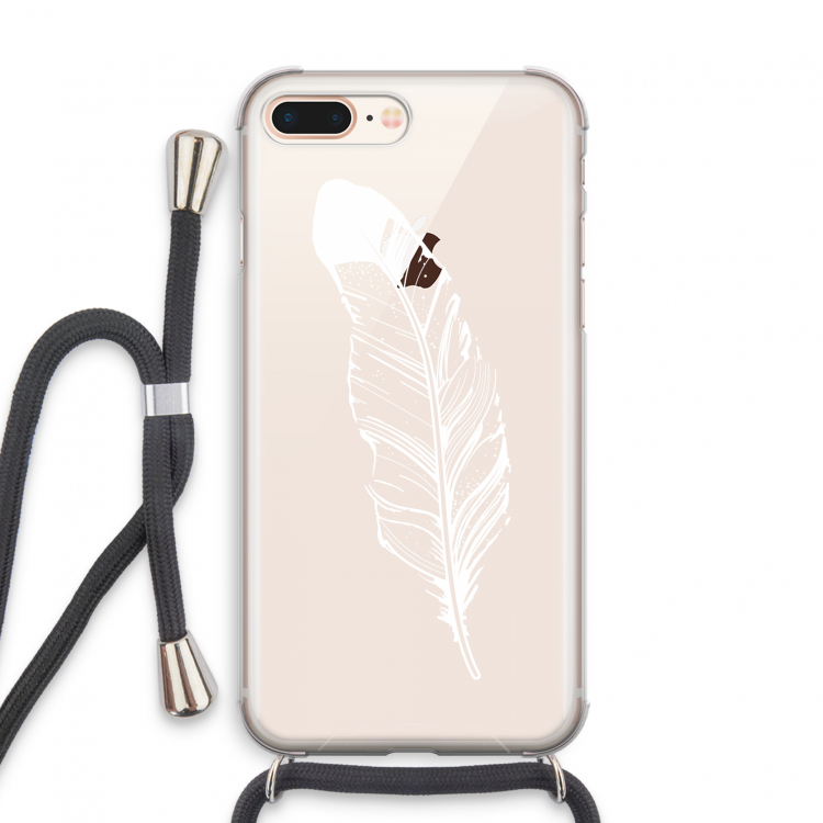 Pluim: iPhone 8 Plus Transparant Hoesje met koord