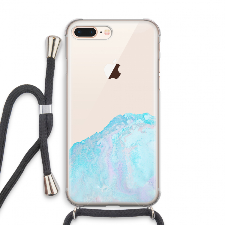 Fantasie pastel: iPhone 8 Plus Transparant Hoesje met koord