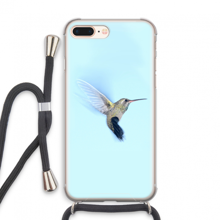 Kolibri: iPhone 8 Plus Transparant Hoesje met koord