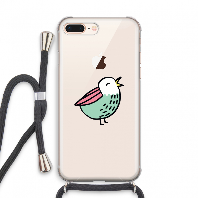 Birdy: iPhone 8 Plus Transparant Hoesje met koord