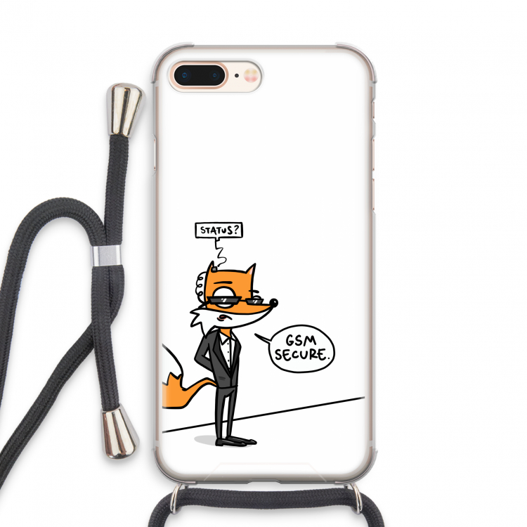 GSM secure: iPhone 8 Plus Transparant Hoesje met koord
