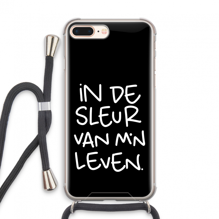 De Sleur: iPhone 8 Plus Transparant Hoesje met koord