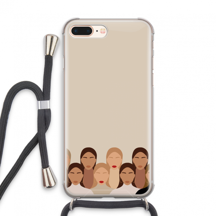 Girls girls girls: iPhone 8 Plus Transparant Hoesje met koord