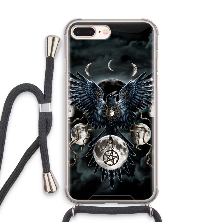Sinister Wings: iPhone 8 Plus Transparant Hoesje met koord