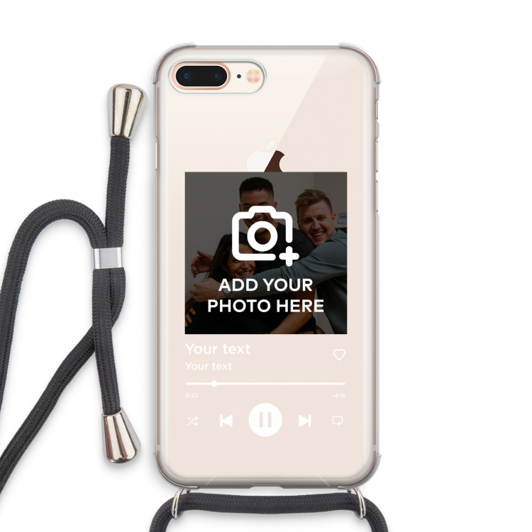 Music Player: iPhone 8 Plus Transparant Hoesje met koord