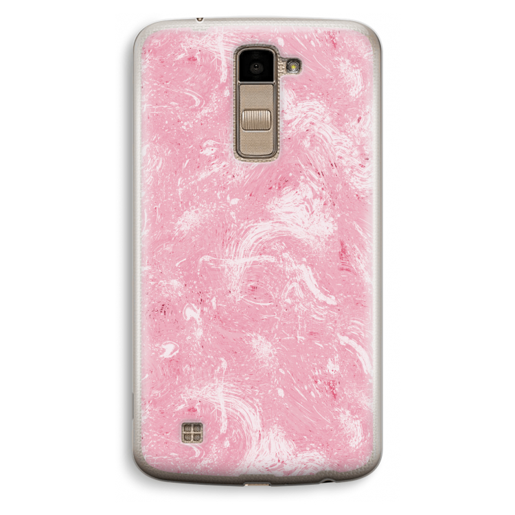 Abstract Painting Pink: LG K10 (2016) Transparant Hoesje