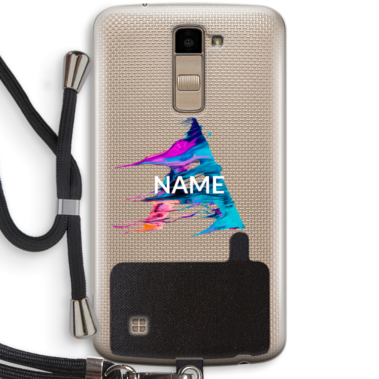 Abstract Spectrum: LG K10 (2016) Transparant Hoesje met koord