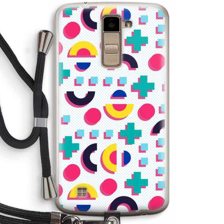 8-bit N°2: LG K10 (2016) Transparant Hoesje met koord