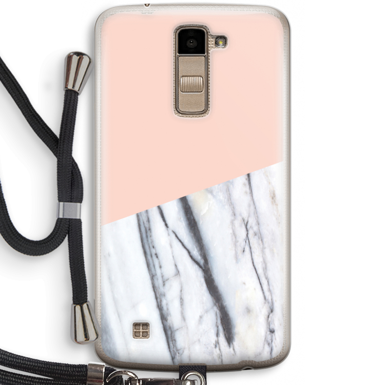 A touch of peach: LG K10 (2016) Transparant Hoesje met koord