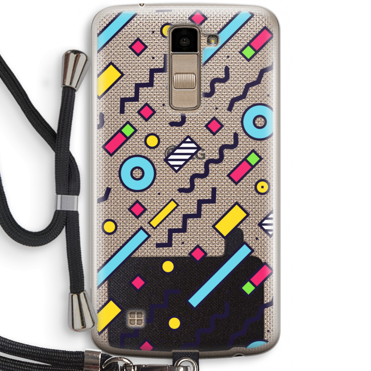 8-bit N°8: LG K10 (2016) Transparant Hoesje met koord
