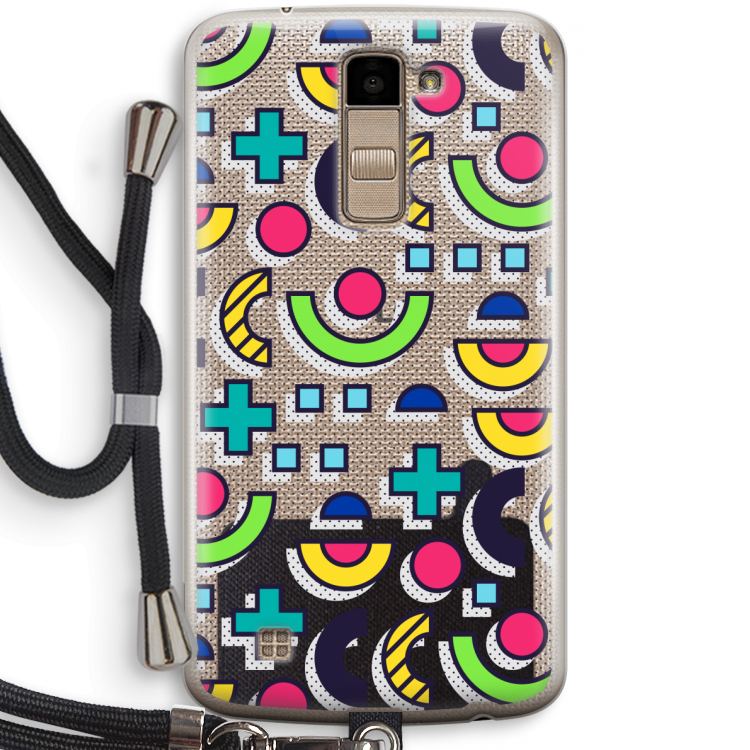 8-bit N°6: LG K10 (2016) Transparant Hoesje met koord