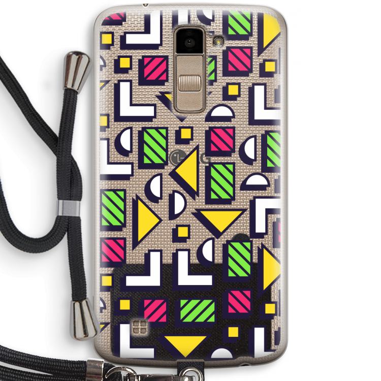 8-bit N°4: LG K10 (2016) Transparant Hoesje met koord