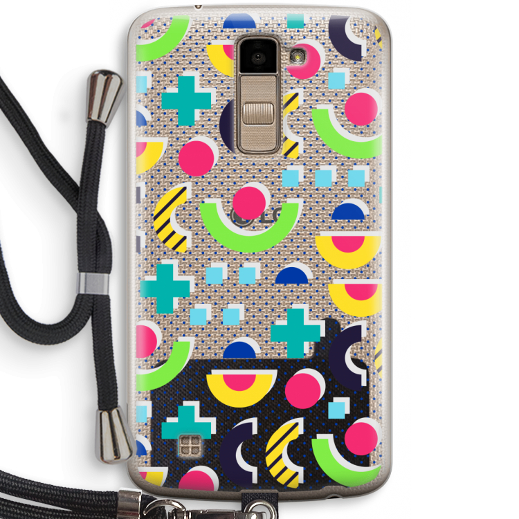 8-bit N°1: LG K10 (2016) Transparant Hoesje met koord