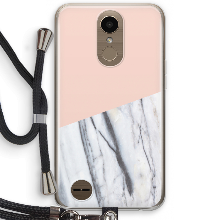 A touch of peach: LG K10 (2017) Transparant Hoesje met koord
