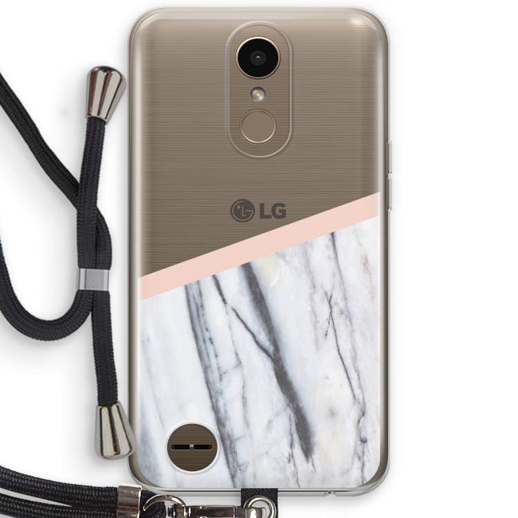 A touch of peach: LG K10 (2017) Transparant Hoesje met koord