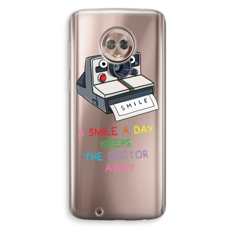 Smile: Motorola Moto G6 Transparant Hoesje