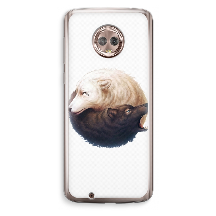 Yin Yang Wolves: Motorola Moto G6 Transparant Hoesje