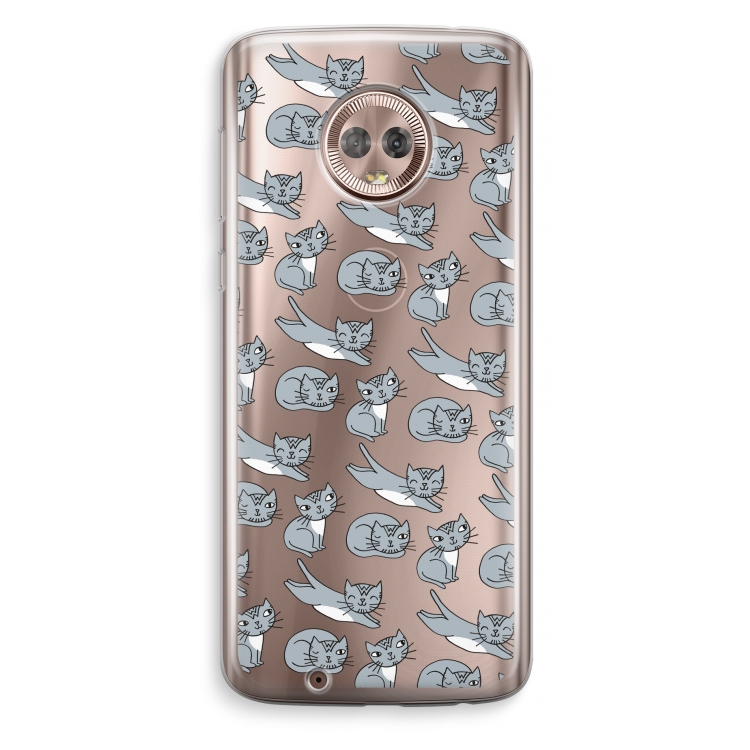 Poezen: Motorola Moto G6 Transparant Hoesje