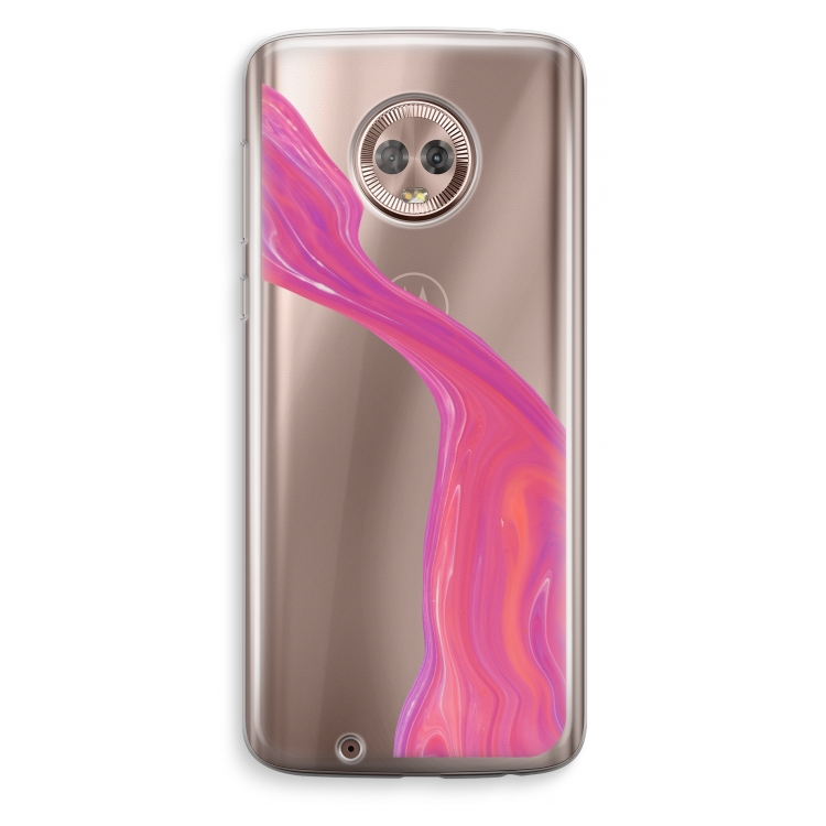 Paarse stroom: Motorola Moto G6 Transparant Hoesje
