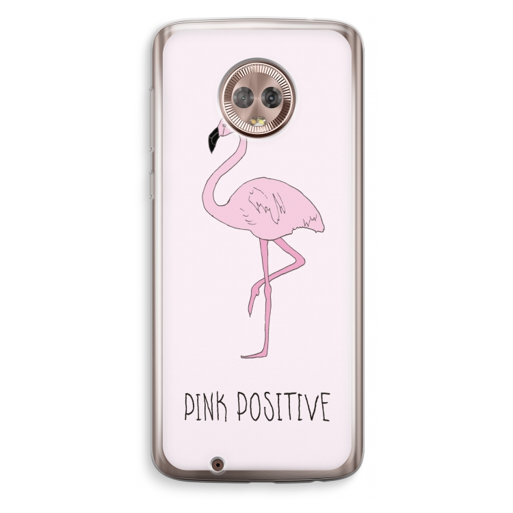 Pink positive: Motorola Moto G6 Transparant Hoesje