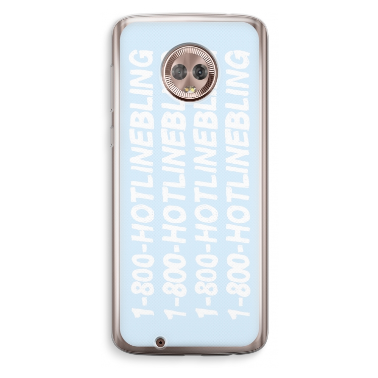 Hotline bling blue: Motorola Moto G6 Transparant Hoesje