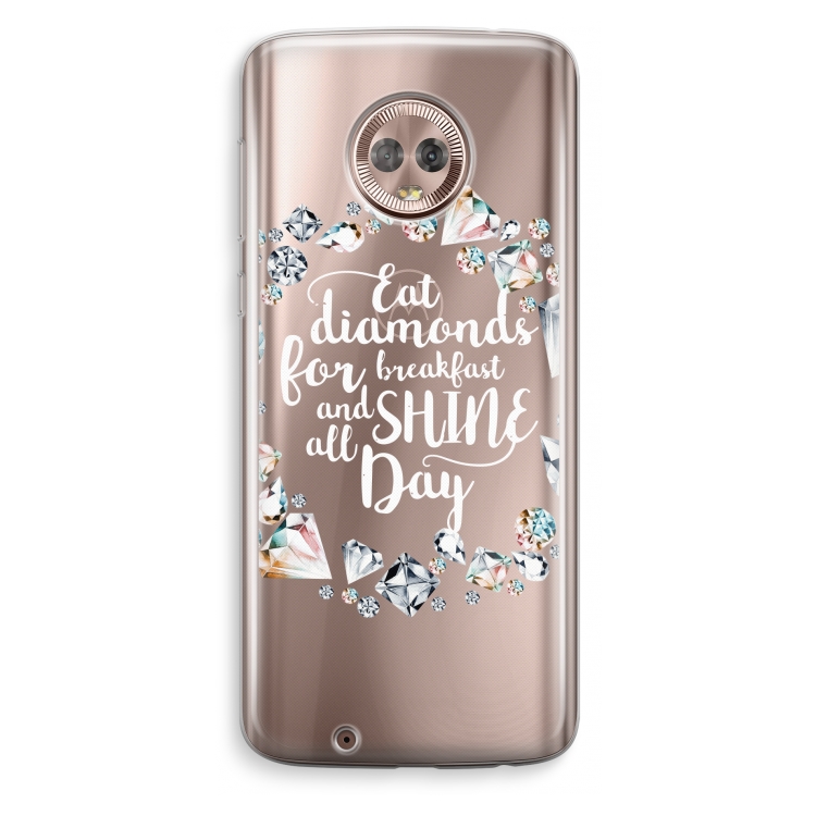 Diamonds: Motorola Moto G6 Transparant Hoesje