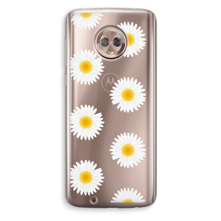 Margrietjes: Motorola Moto G6 Transparant Hoesje