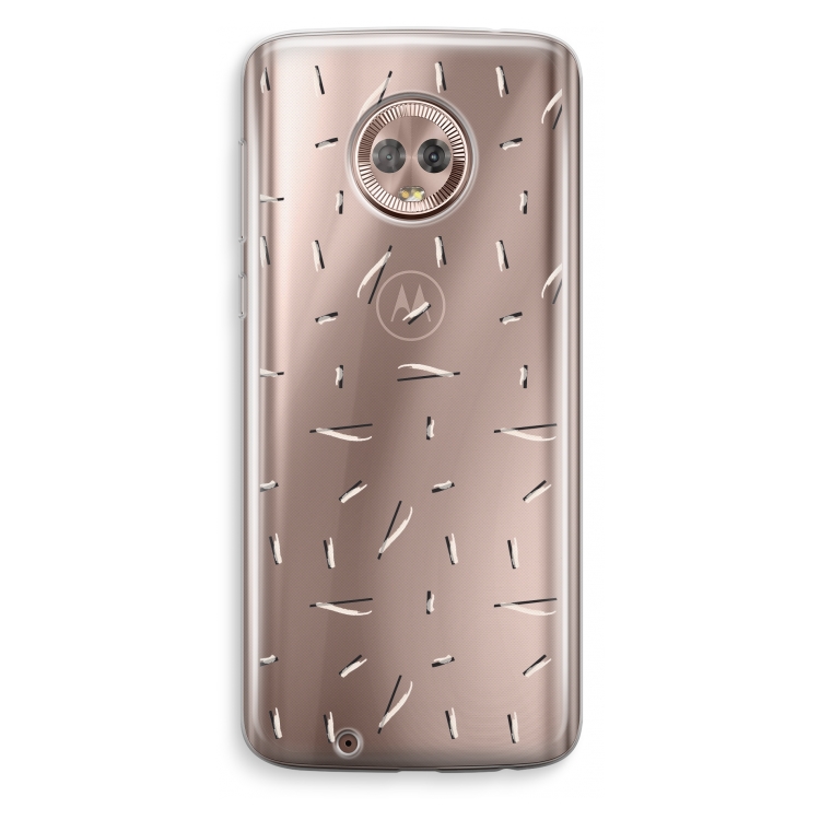 Hipster stripes: Motorola Moto G6 Transparant Hoesje