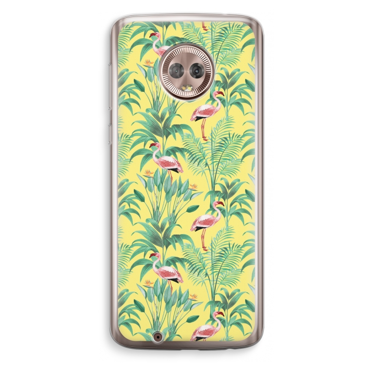 Flamingo party: Motorola Moto G6 Transparant Hoesje